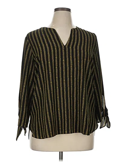 Pre-owned Michael Michael Kors 3/4 Sleeve Blouse In Black