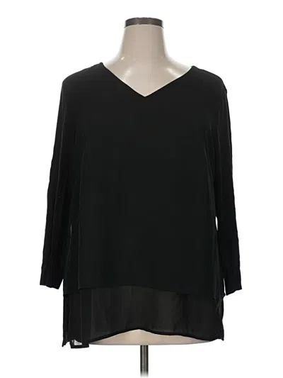 Pre-owned Michael Michael Kors 3/4 Sleeve Blouse In Black