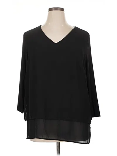 Pre-owned Michael Michael Kors 3/4 Sleeve Blouse In Black