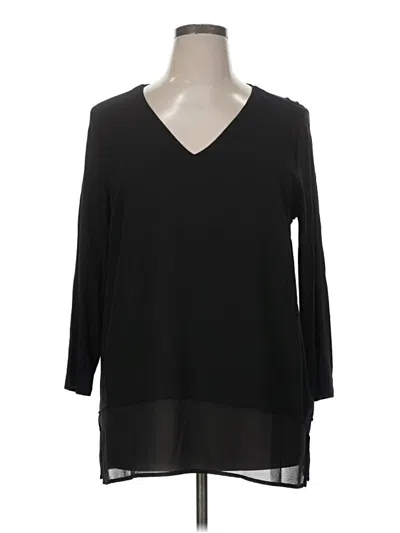 Pre-owned Michael Michael Kors 3/4 Sleeve Blouse In Black