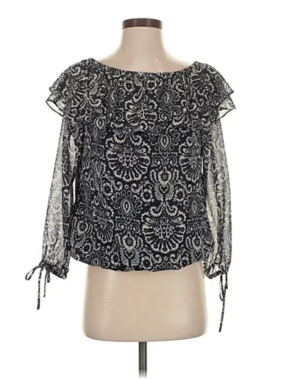 Pre-owned Michael Michael Kors 3/4 Sleeve Blouse In Black