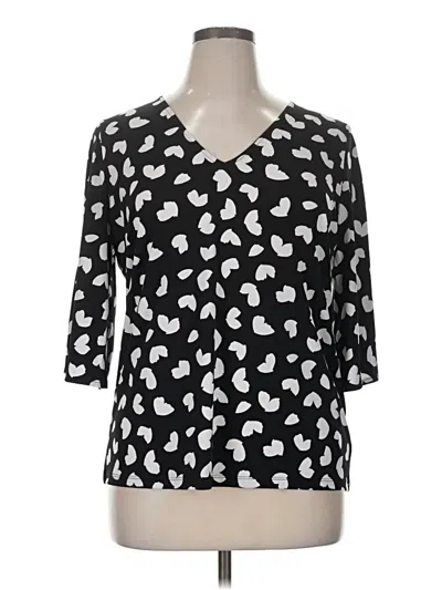 Pre-owned Michael Michael Kors 3/4 Sleeve Blouse In Black