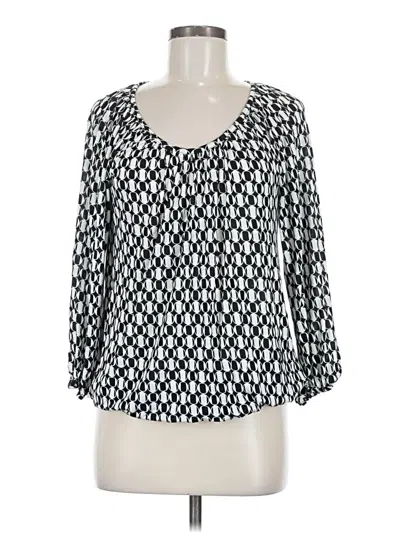 Pre-owned Michael Michael Kors 3/4 Sleeve Blouse In Black