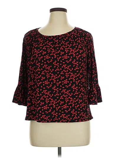 Pre-owned Michael Michael Kors 3/4 Sleeve Blouse In Black