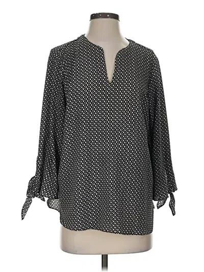 Pre-owned Michael Michael Kors 3/4 Sleeve Blouse In Black