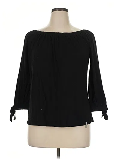 Pre-owned Michael Michael Kors 3/4 Sleeve Blouse In Black