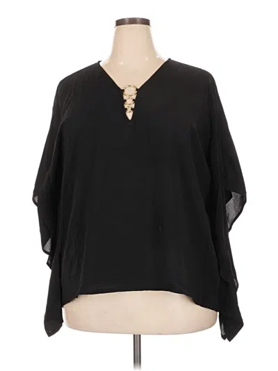 Pre-owned Michael Michael Kors 3/4 Sleeve Blouse In Black