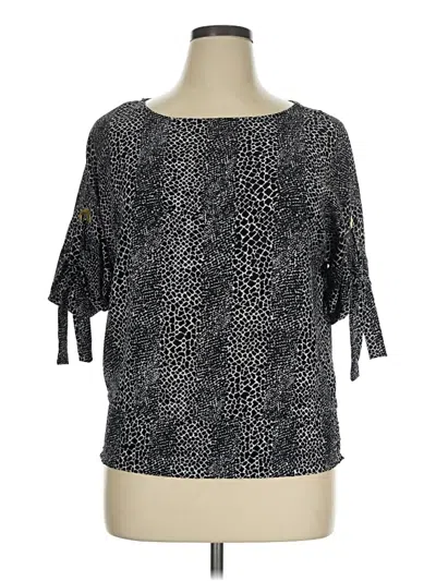 Pre-owned Michael Michael Kors 3/4 Sleeve Blouse In Black