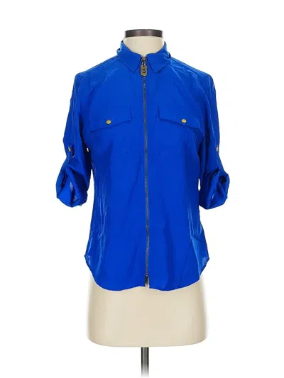 Pre-owned Michael Michael Kors 3/4 Sleeve Blouse In Blue
