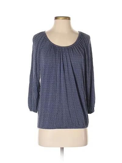 Pre-owned Michael Michael Kors 3/4 Sleeve Blouse In Blue