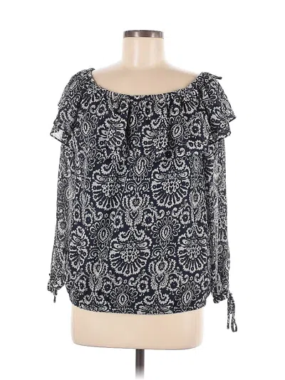 Pre-owned Michael Michael Kors 3/4 Sleeve Blouse In Blue