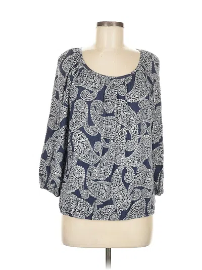 Pre-owned Michael Michael Kors 3/4 Sleeve Blouse In Blue