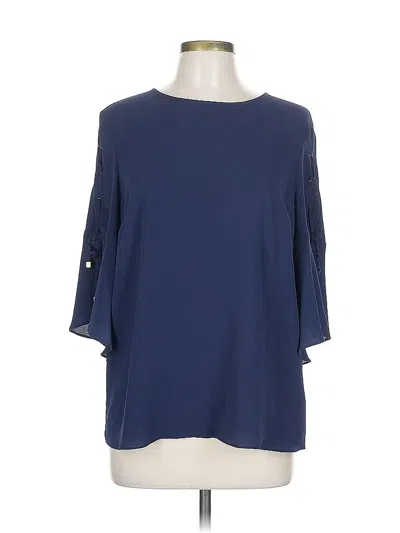 Pre-owned Michael Michael Kors 3/4 Sleeve Blouse In Blue