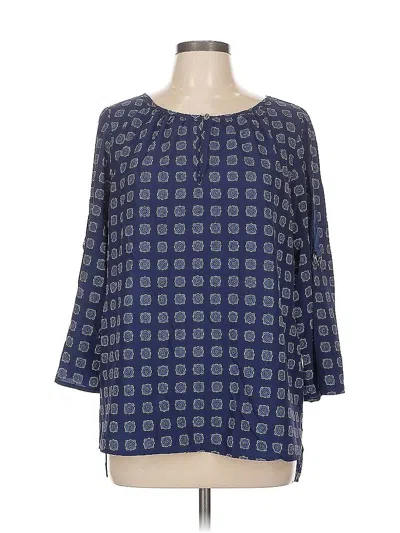 Pre-owned Michael Michael Kors 3/4 Sleeve Blouse In Blue