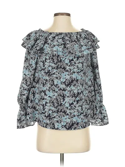 Pre-owned Michael Michael Kors 3/4 Sleeve Blouse In Blue