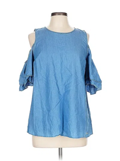 Pre-owned Michael Michael Kors 3/4 Sleeve Blouse In Blue