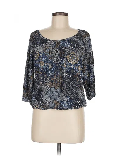 Pre-owned Michael Michael Kors 3/4 Sleeve Blouse In Blue