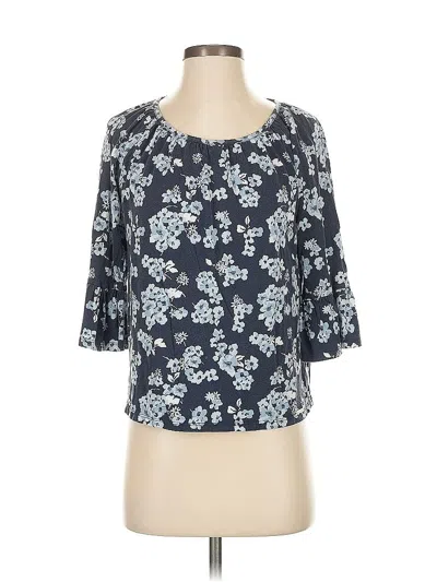 Pre-owned Michael Michael Kors 3/4 Sleeve Blouse In Blue