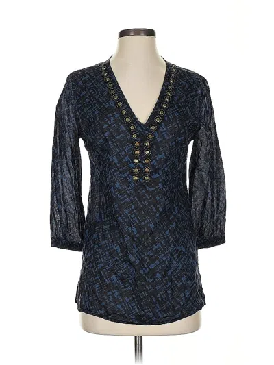 Pre-owned Michael Michael Kors 3/4 Sleeve Blouse In Blue
