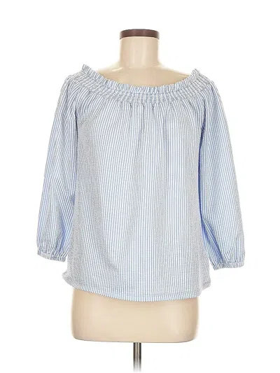 Pre-owned Michael Michael Kors 3/4 Sleeve Blouse In Blue