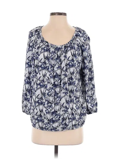 Pre-owned Michael Michael Kors 3/4 Sleeve Blouse In Blue