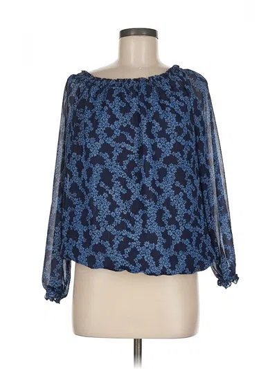 Pre-owned Michael Michael Kors 3/4 Sleeve Blouse In Blue