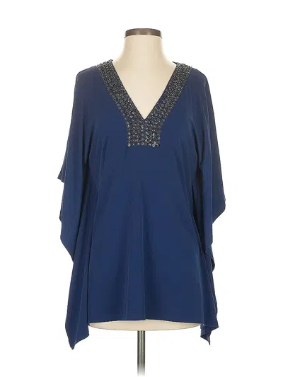 Pre-owned Michael Michael Kors 3/4 Sleeve Blouse In Blue