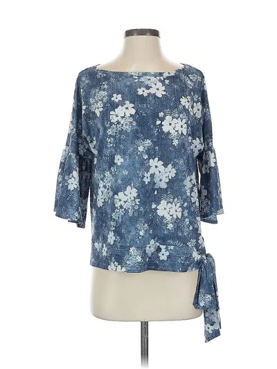 Pre-owned Michael Michael Kors 3/4 Sleeve Blouse In Blue