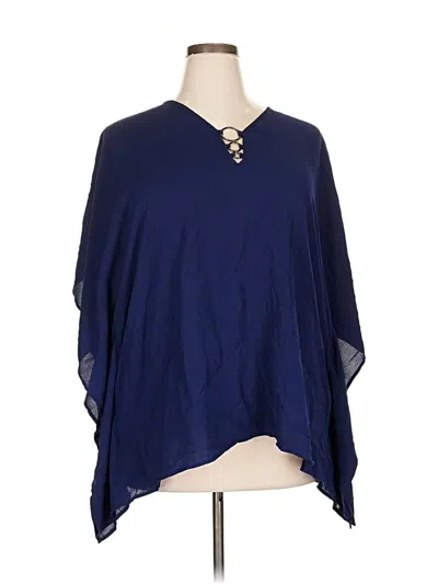 Pre-owned Michael Michael Kors 3/4 Sleeve Blouse In Blue