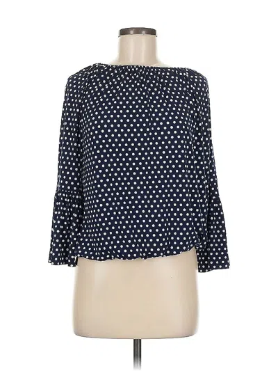 Pre-owned Michael Michael Kors 3/4 Sleeve Blouse In Blue