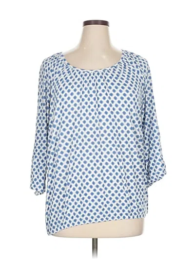 Pre-owned Michael Michael Kors 3/4 Sleeve Blouse In Blue