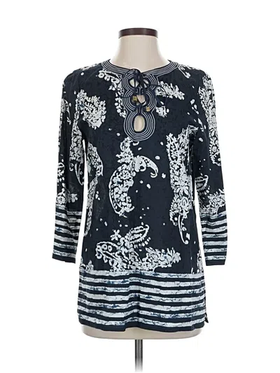 Pre-owned Michael Michael Kors 3/4 Sleeve Blouse In Blue