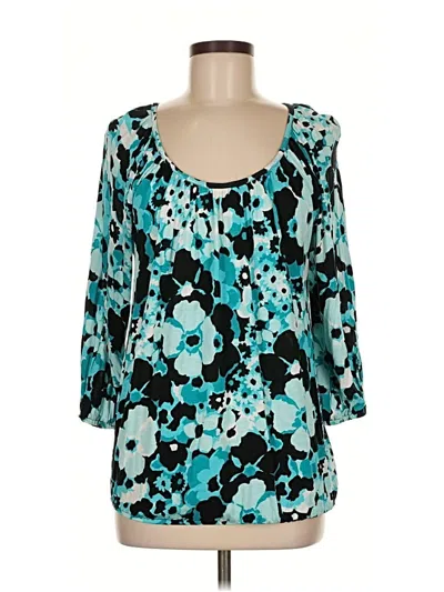 Pre-owned Michael Michael Kors 3/4 Sleeve Blouse In Blue