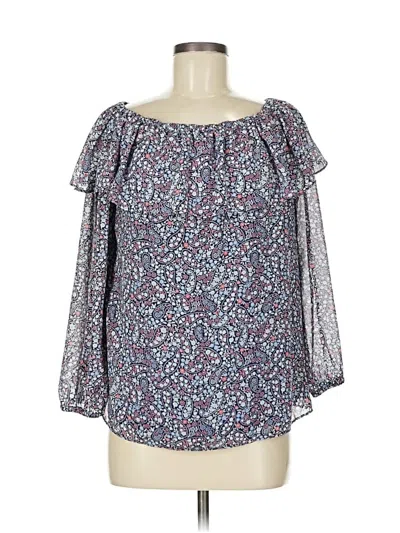 Pre-owned Michael Michael Kors 3/4 Sleeve Blouse In Blue