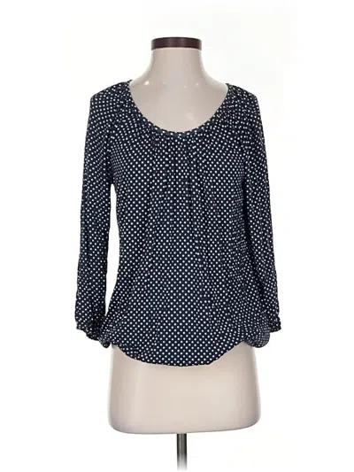 Pre-owned Michael Michael Kors 3/4 Sleeve Blouse In Blue