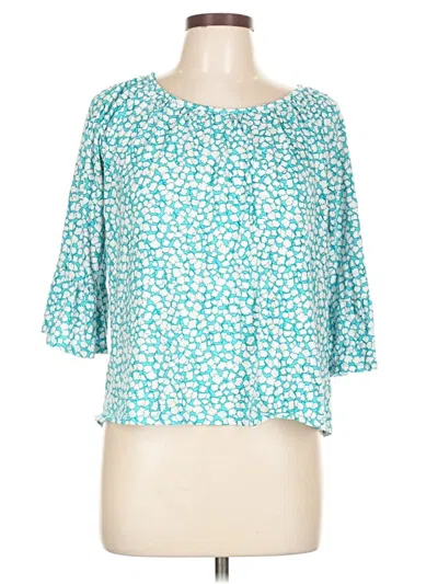 Pre-owned Michael Michael Kors 3/4 Sleeve Blouse In Blue