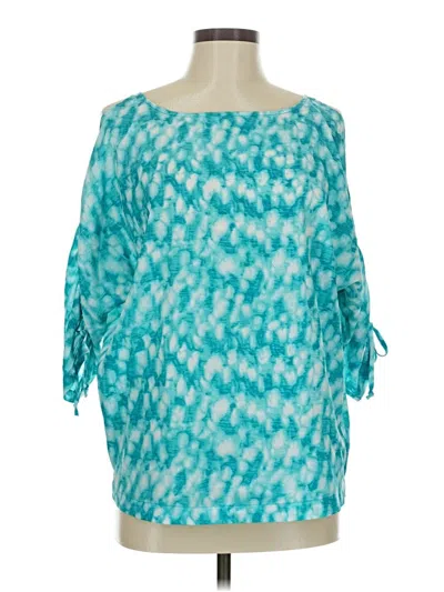 Pre-owned Michael Michael Kors 3/4 Sleeve Blouse In Blue