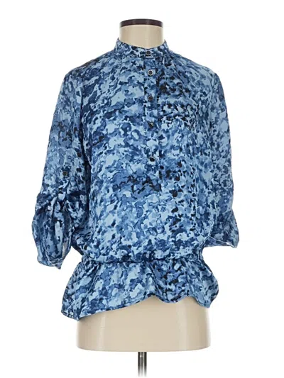 Pre-owned Michael Michael Kors 3/4 Sleeve Blouse In Blue