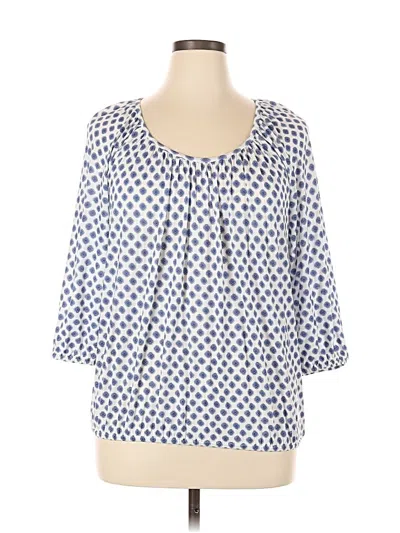 Pre-owned Michael Michael Kors 3/4 Sleeve Blouse In Blue
