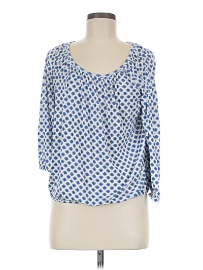 Pre-owned Michael Michael Kors 3/4 Sleeve Blouse In Blue