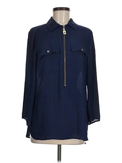 Pre-owned Michael Michael Kors 3/4 Sleeve Blouse In Blue