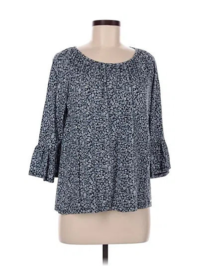 Pre-owned Michael Michael Kors 3/4 Sleeve Blouse In Blue