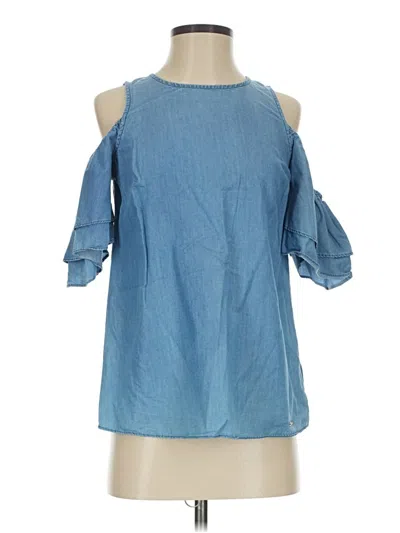 Pre-owned Michael Michael Kors 3/4 Sleeve Blouse In Blue