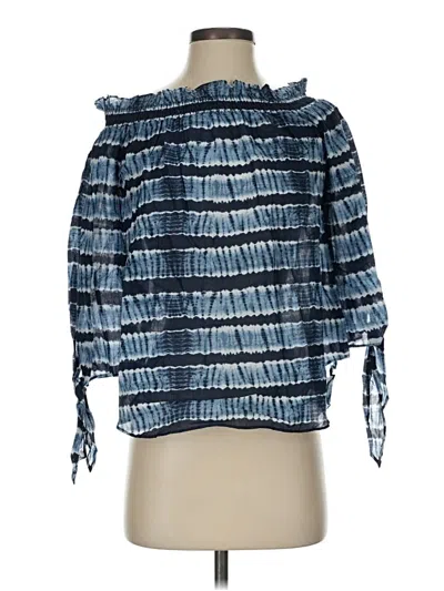 Pre-owned Michael Michael Kors 3/4 Sleeve Blouse In Blue