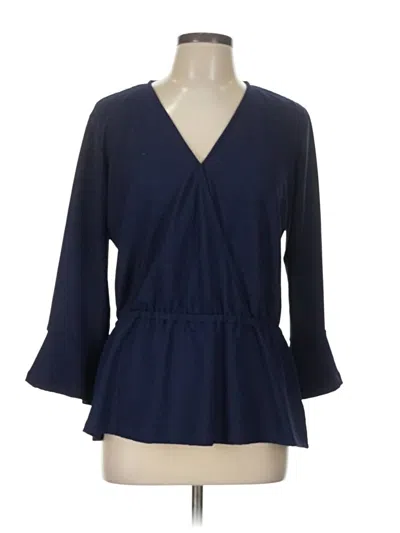 Pre-owned Michael Michael Kors 3/4 Sleeve Blouse In Blue