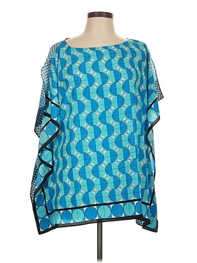 Pre-owned Michael Michael Kors 3/4 Sleeve Blouse In Blue