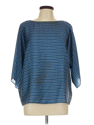 Pre-owned Michael Michael Kors 3/4 Sleeve Blouse In Blue