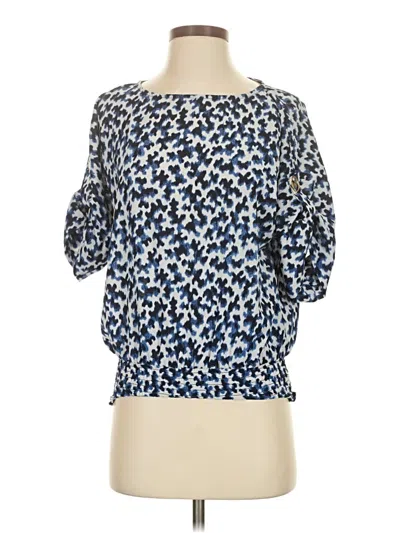 Pre-owned Michael Michael Kors 3/4 Sleeve Blouse In Blue