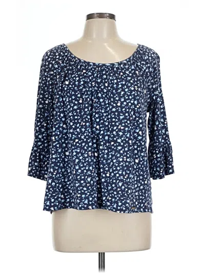 Pre-owned Michael Michael Kors 3/4 Sleeve Blouse In Blue