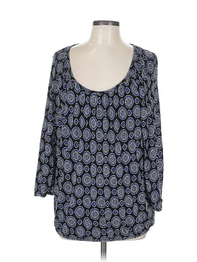 Pre-owned Michael Michael Kors 3/4 Sleeve Blouse In Blue